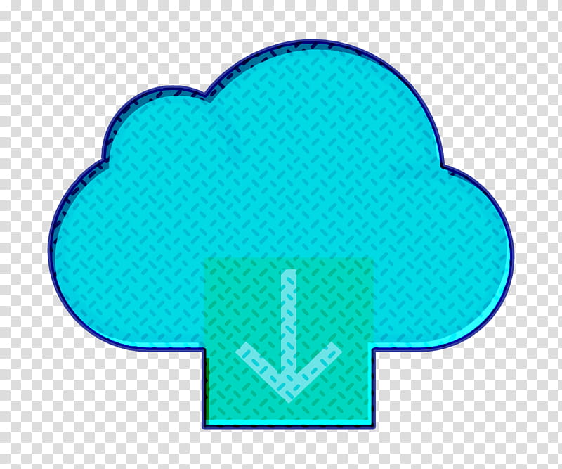 Data icon Interaction Assets icon Cloud computing icon, Turquoise, Aqua, Teal, Azure, Line, Electric Blue, Symbol transparent background PNG clipart