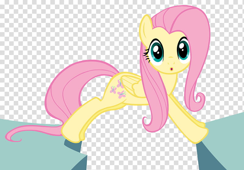 Fluttershy over the gap, yellow My Little Pony character transparent background PNG clipart