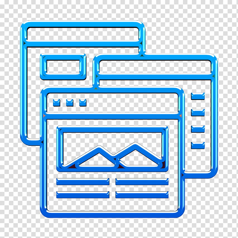 Browser icon Seo and web icon Type of Website icon, Line, Rectangle, Electric Blue transparent background PNG clipart