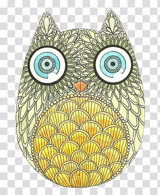 Miscellaneous s, beige, yellow, and blue owl illustration transparent background PNG clipart