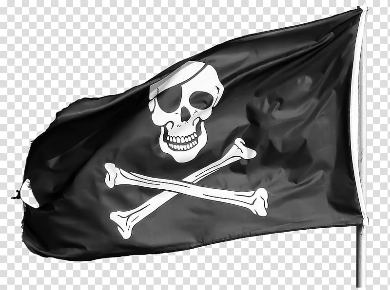 wonderland, black and white skull flag transparent background PNG clipart