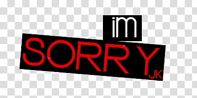 Text, red im sorry text transparent background PNG clipart