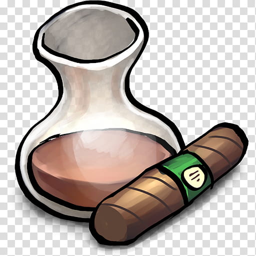 SuperBuuf s, Whiskey Carafe With Cigar icon transparent background PNG clipart