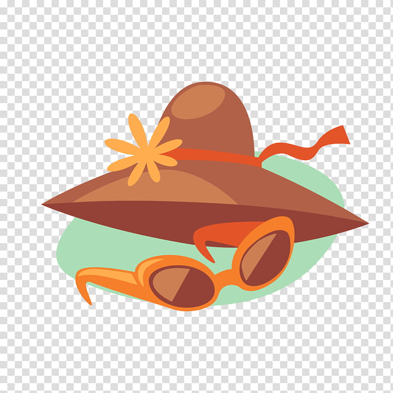 Sunglasses Drawing, Hat, Sun Hat, Slipper, Fashion, Beach, Orange, Eyewear transparent background PNG clipart