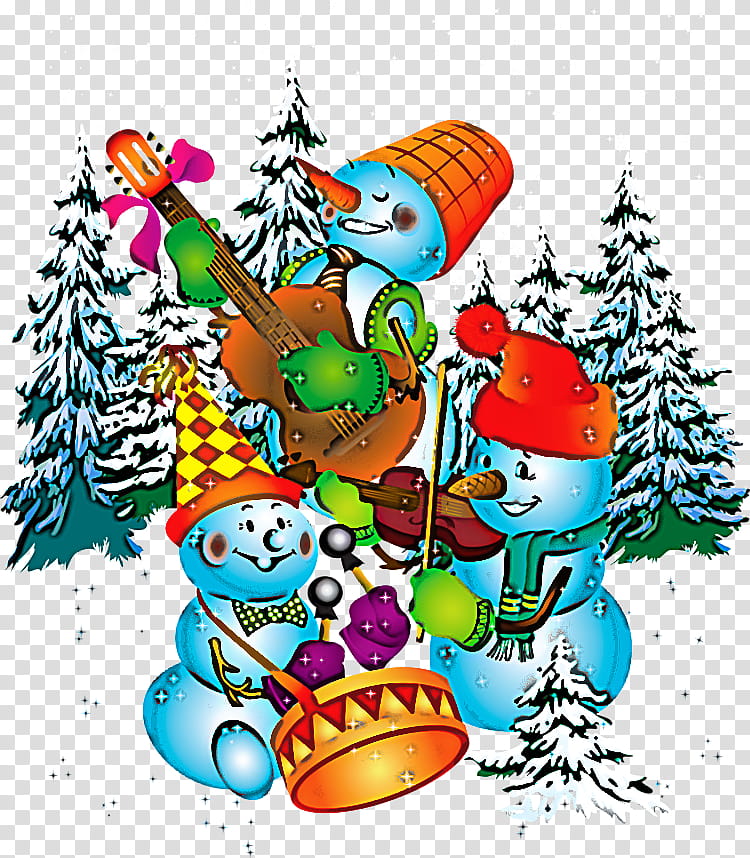 cartoon christmas eve winter christmas playing in the snow, Cartoon, Winter
, Christmas transparent background PNG clipart