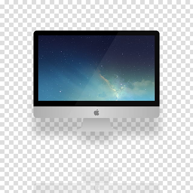 OS X Mavericks icons, iMac  mirror transparent background PNG clipart