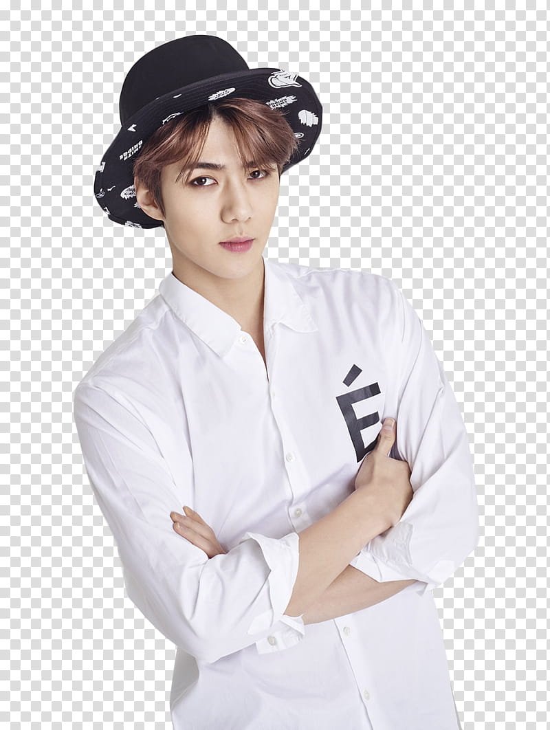 EXO, man leaning hands transparent background PNG clipart