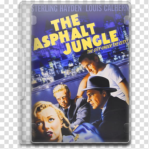 Movie Icon Mega , The Asphalt Jungle, The Asphalt Jungle The City under the City DVD case transparent background PNG clipart