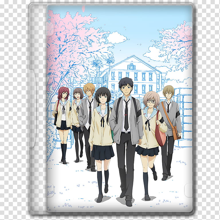 Anime  Summer Season Icon , ReLIFE, group of student anime character transparent background PNG clipart
