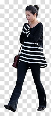 Selena Gomez , woman holding crossbody bag transparent background PNG clipart