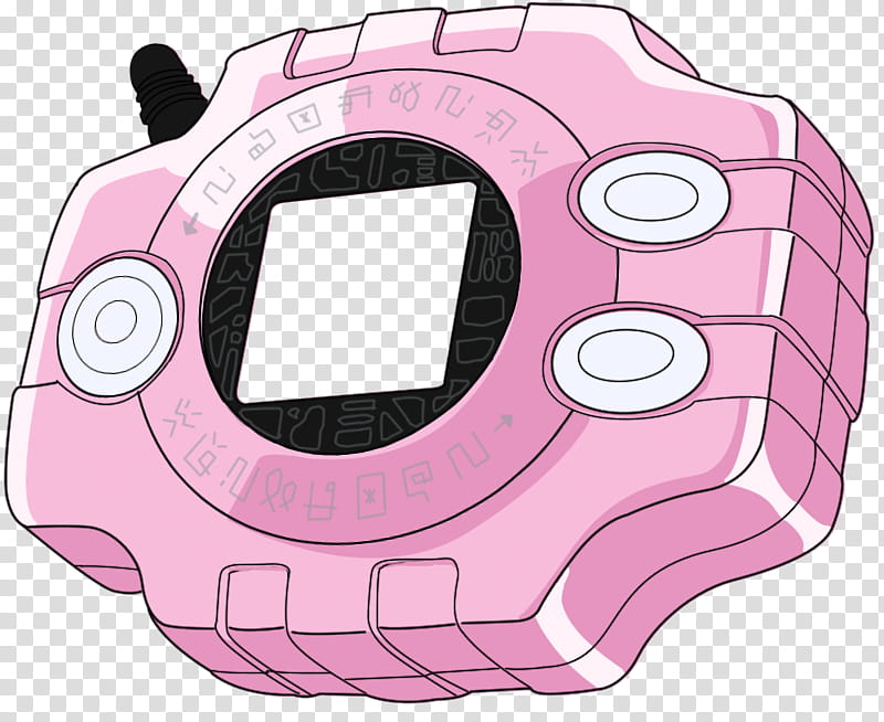 Digimon Adventure Digivices HQ Base, pink Digimon digivice transparent background PNG clipart