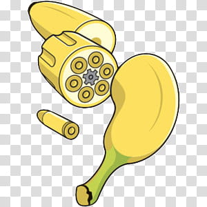 Yellow , yellow banana revolver transparent background PNG clipart