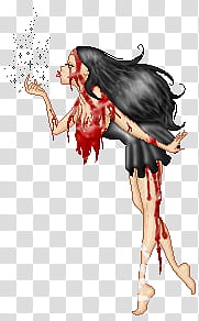 Blood&#;s thicker than magic, black haired woman anime character transparent background PNG clipart