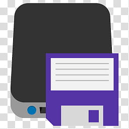 Simply Styled Icon Set  Icons FREE , Floppy Drive, purple and black disc icon transparent background PNG clipart