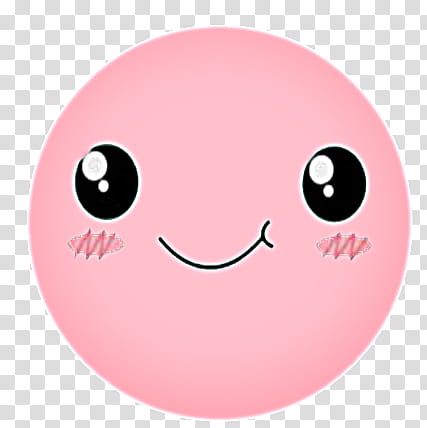 Cute, round pink character illustration transparent background PNG clipart