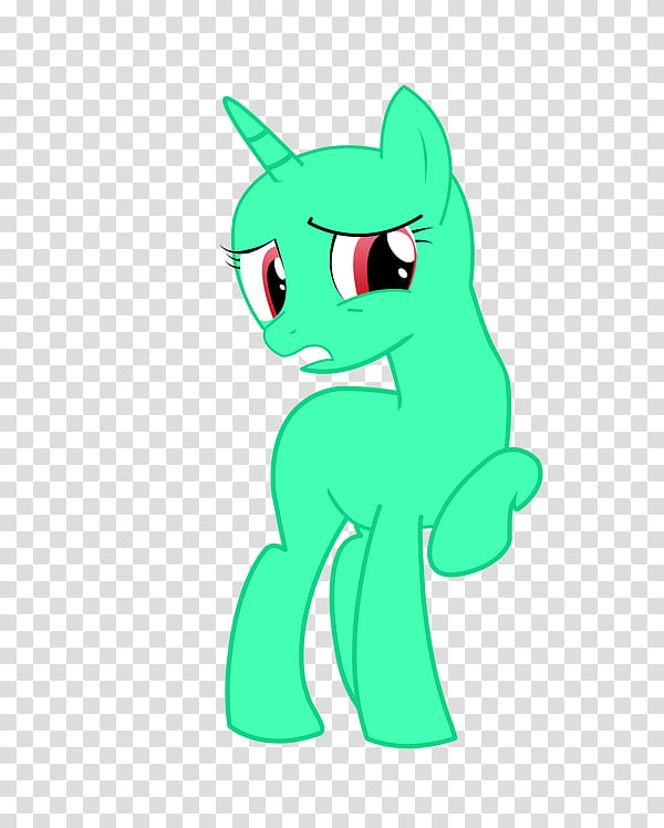 Awkward base Unicorn, green My Little Pony character transparent background PNG clipart