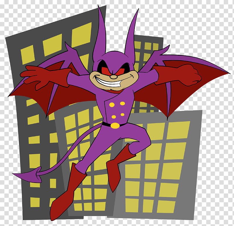Jersey Devil (PSX), blue and red bat cartoon character illustration transparent background PNG clipart