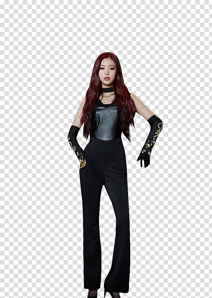 G IDLE HANN, woman in black pants transparent background PNG clipart