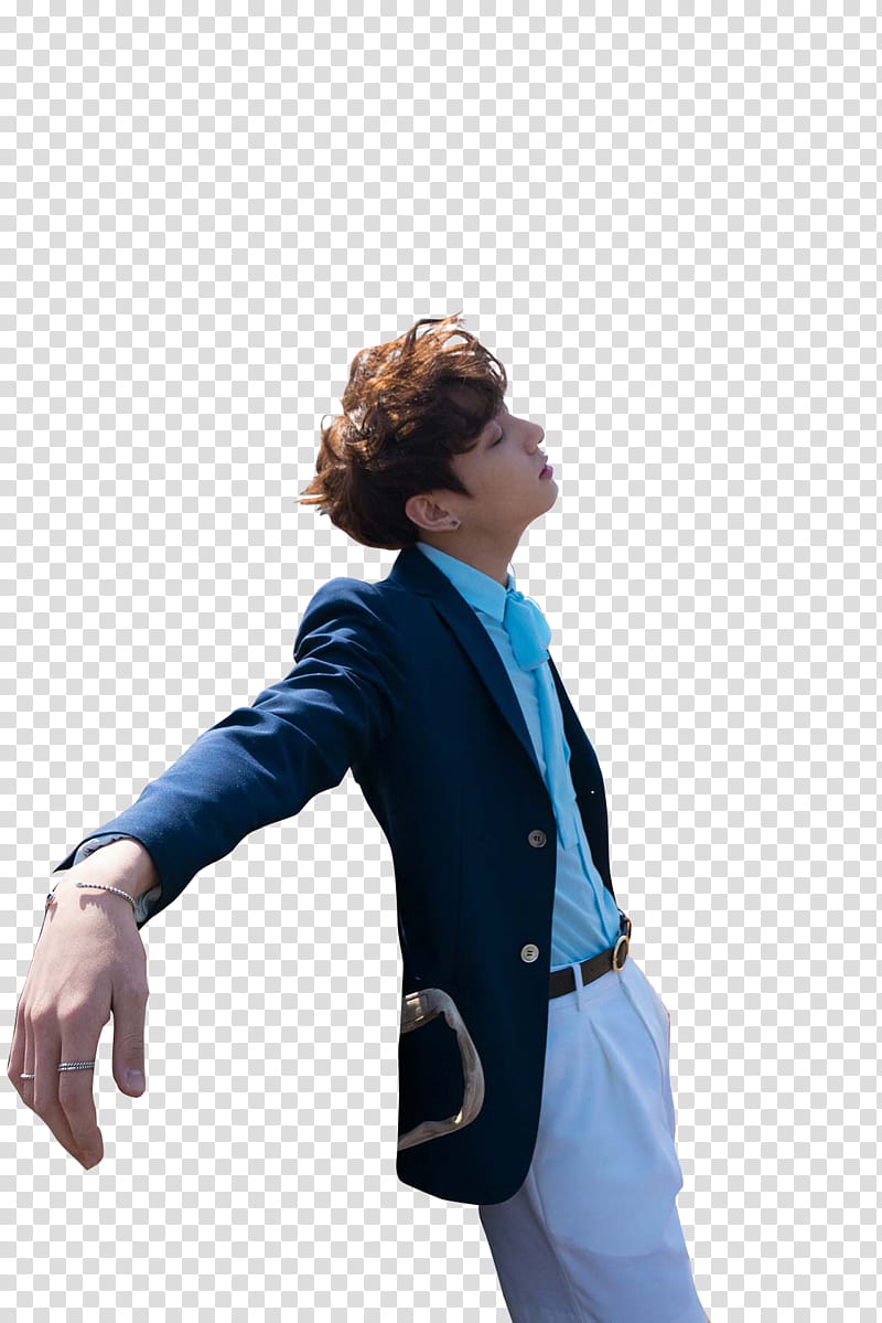 BTS FOREVER YOUNG CONCEPT S DAY VER, man wearing blue suit jacket transparent background PNG clipart