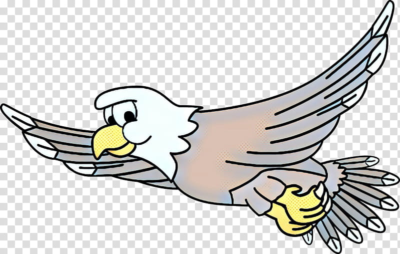 bird wing cartoon beak, Pop Art, Retro, Vintage, Line, Eagle, Bald Eagle transparent background PNG clipart