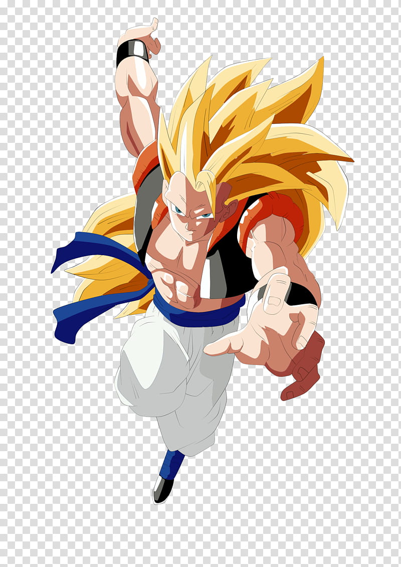 Gogeta SSJ, yellow and red dragon illustration transparent background PNG clipart