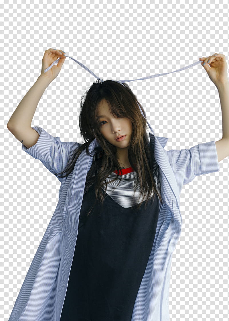 TAEYEON MY VOICE P, woman wearing white collared button-up top transparent background PNG clipart