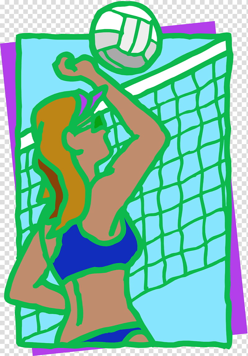 Beach Ball, Volleyball, Beach Volleyball, Volleyball Net, Water Volleyball, Volleyball Player, Sports, Green transparent background PNG clipart