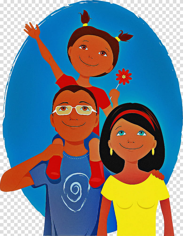 family day family happy, Mother, Father, Cartoon, Fun, Child, Smile, Gesture transparent background PNG clipart