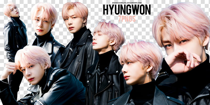 Monsta X Hyungwon Jealousy x Naver, man wearing black jacket transparent background PNG clipart