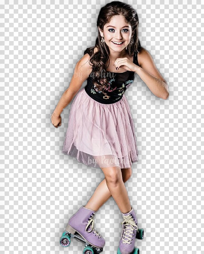 Karol Sevilla, woman wearing black tank top and purple mini skirt transparent background PNG clipart