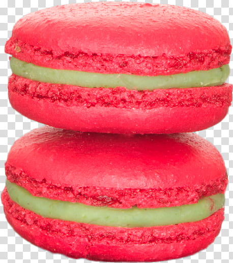 Macaron, two macaroon sandwiches transparent background PNG clipart