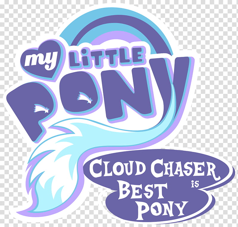 Fanart MLP My Little Pony Logo Cloudchaser, My Little Pony Cloud Chaser is Best Pony digital text transparent background PNG clipart