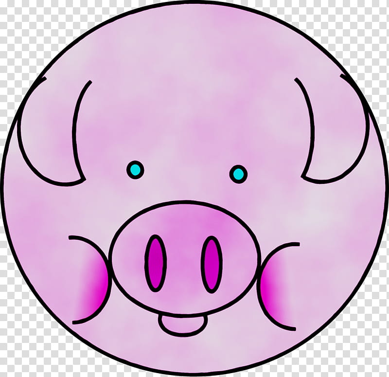 Circle Silhouette, Pig, Vietnamese Potbellied, Logo, Face, Pink, Nose, Cartoon transparent background PNG clipart