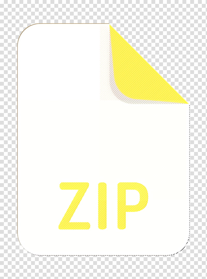 extension icon file icon name icon, Zip Icon, Yellow, Text, Logo, Line, Material Property, Square transparent background PNG clipart