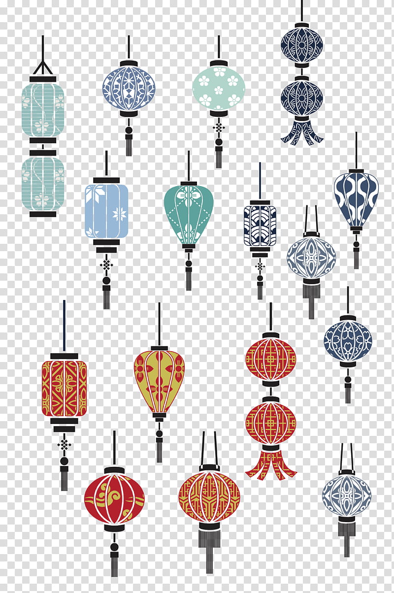 assorted-colored pendant lamps transparent background PNG clipart
