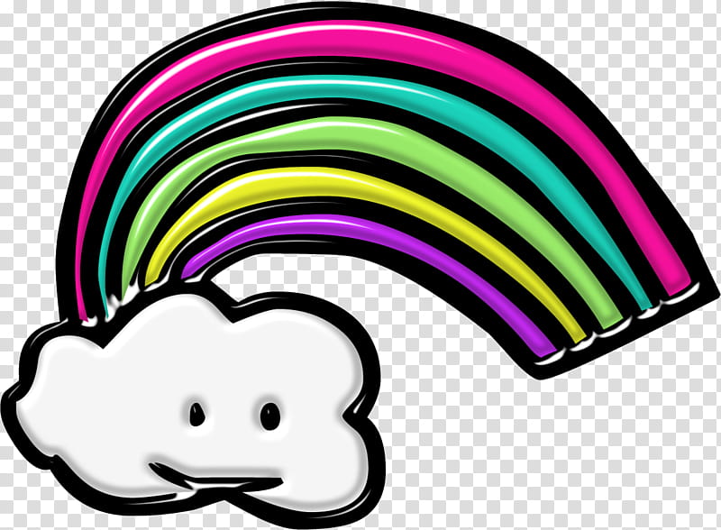 Cute, rainbow and clouds illustration transparent background PNG clipart