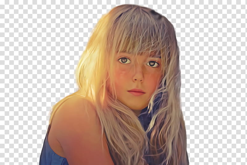 Little Girl, Kid, Child, Cute, Blond, Hair, Bangs, Hair Coloring transparent background PNG clipart