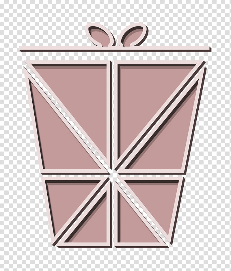 christmas icon gift icon giftbox icon, Present Icon, Pink, Brown, Material Property, Peach, Metal transparent background PNG clipart