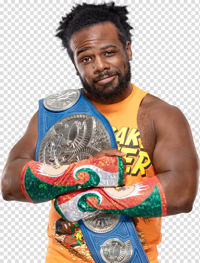 Xavier Woods  SDLIVE Tag Team Champion transparent background PNG clipart