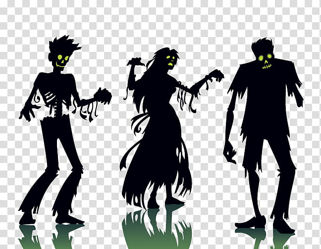 Walking People, Silhouette, Zombie, Fotolia, Walking Dead, Human, Fun, Happy transparent background PNG clipart