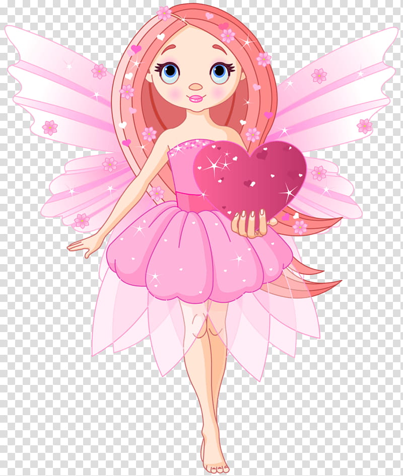 Pink Flower, Drawing, Fairy, Doll, Petal, Barbie, Angel, Smile transparent background PNG clipart