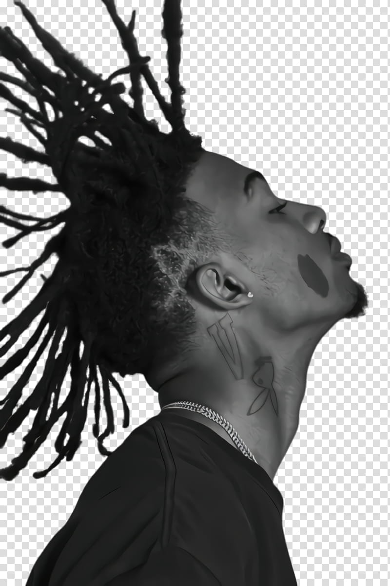 Hair Style, Playboi Carti, Singer, Music, Forehead, White, Hairstyle, Blackandwhite transparent background PNG clipart