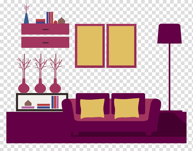 clean living room clipart