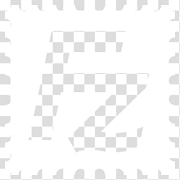 White Flat Taskbar Icons, Filezilla, FZ logo transparent background PNG clipart