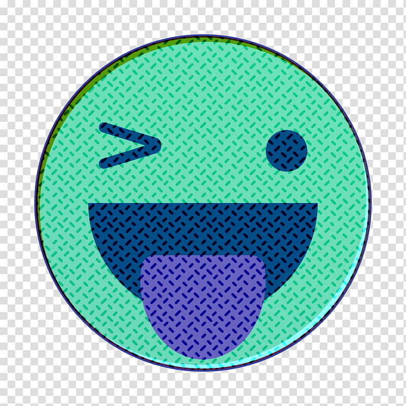 emoticon happy icon reaction icon, Smiley Icon, Tongue Icon, Wink Icon, Aqua, Turquoise, Green, Teal transparent background PNG clipart