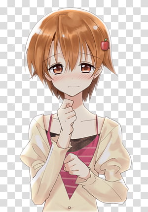 Mahiru Inami Girl Anime Character With Short Brown Hair