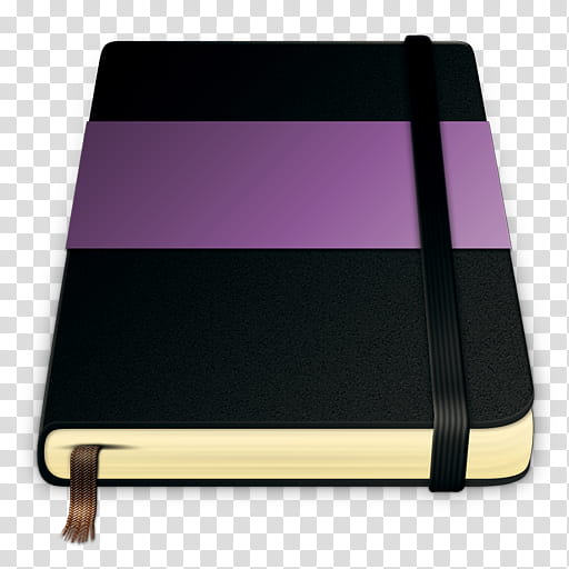 Moleskine Icons, moleskine_violet_, book with bookmark icon transparent background PNG clipart