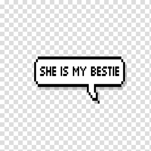 she is my bestie text transparent background PNG clipart