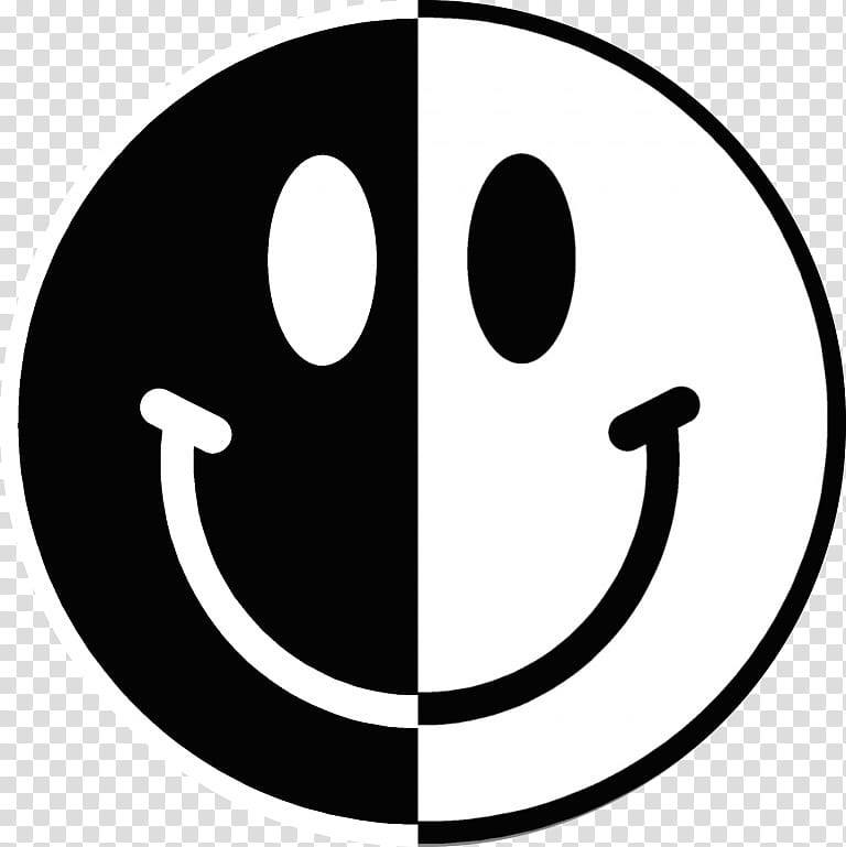 black and white smiley face emoji