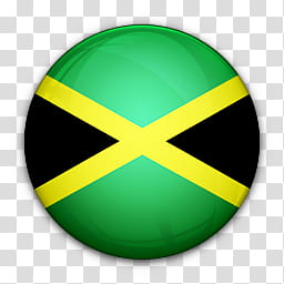 World Flag Icons, Jamaica flag transparent background PNG clipart